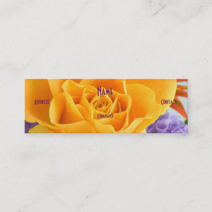 Carte De Visite Mini Fleuriste - Rose Jaune