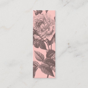 Carte De Visite Mini Fleuriste rose rose moderne fleurs girly chic fleu