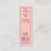 Carte De Visite Mini Fleuriste rose rose moderne fleurs girly chic fleu (Dos)