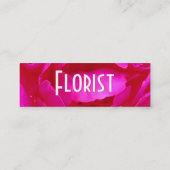 Carte De Visite Mini Fleuriste - Rose rose verte (Dos)