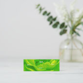 Carte De Visite Mini Fleuriste - Rose rose verte (Debout devant)