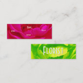Carte De Visite Mini Fleuriste - rose vert rose (Devant / Derrière)