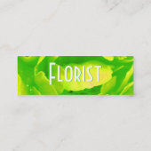 Carte De Visite Mini Fleuriste - rose vert rose (Dos)