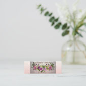 Carte De Visite Mini Fleurs Aquarelles Chic Moderne Élégant (Debout devant)