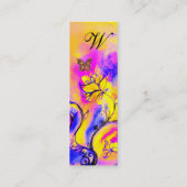 CARTE DE VISITE MINI FLEURS BLANCHES ET MONOGRAMME À BOUTEILLE D'OR (Dos)