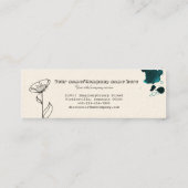 Carte De Visite Mini Fleurs brouillées, bleues (Dos)