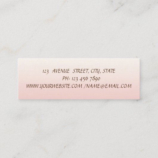 Carte De Visite Mini Fleurs d'aquarelle chic et design (Dos)