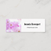 Carte De Visite Mini Fleurs de fleurs de cerisier rose (Devant)