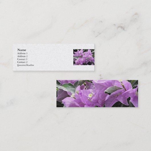 Carte De Visite Mini Fleurs de lavande (Devant / Derrière)