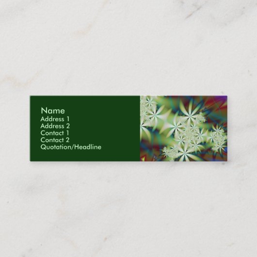 Carte De Visite Mini Fleurs de nuit 2 (Devant)