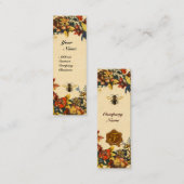 CARTE DE VISITE MINI FLEURS DE PRINTEMPS HONEY ABEE MAINTIEN SCEAU BROW (Devant / Derrière)
