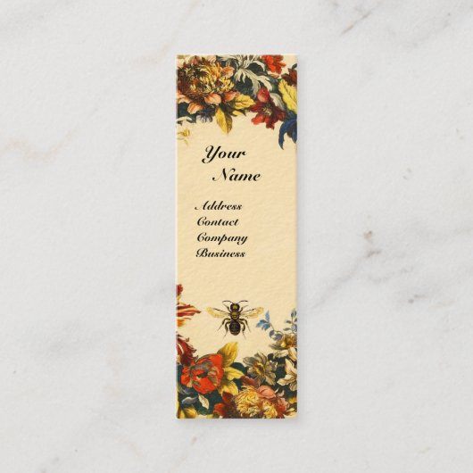 CARTE DE VISITE MINI FLEURS DE PRINTEMPS HONEY ABEE MAINTIEN SCEAU BROW (Devant)