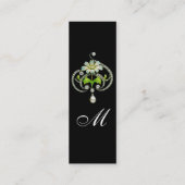 CARTE DE VISITE MINI FLEURS D'ENAMÉLIORATION BLANCHE, PEARLS ET DIAMOND (Dos)