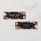 Carte De Visite Mini Fleurs élégantes | Restauration de fleuristes (Devant / Derrière)