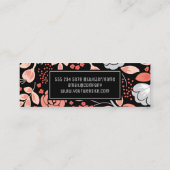 Carte De Visite Mini Fleurs élégantes | Restauration de fleuristes (Dos)