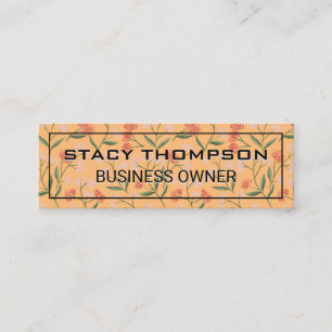 Carte De Visite Mini Fleurs et Motif décoratifs Feuille