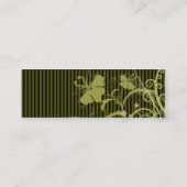 Carte De Visite Mini Fleurs et rayures d'or (Dos)