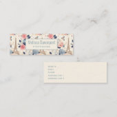 Carte De Visite Mini Fleurs et Tour Eiffel Motif Paris (Devant / Derrière)