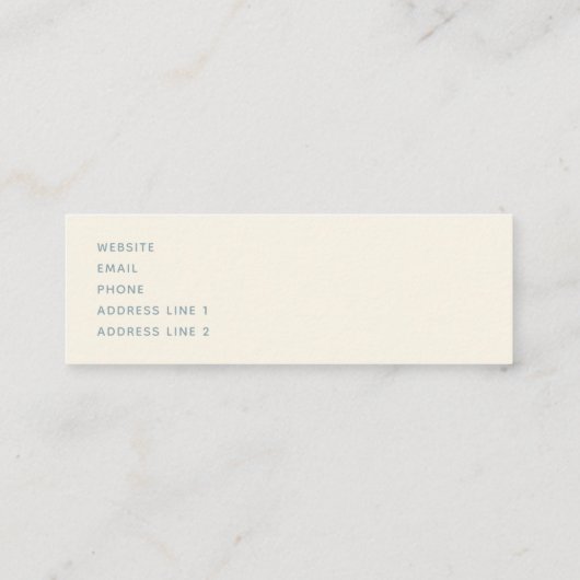 Carte De Visite Mini Fleurs et Tour Eiffel Motif Paris (Dos)