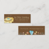 Carte De Visite Mini Fleurs faites sur commande de coeurs de cercle de (Devant / Derrière)