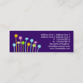 Carte De Visite Mini Fleurs heureuses (pourpre foncé) (Dos)