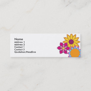 Carte De Visite Mini Fleurs hippies