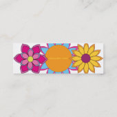 Carte De Visite Mini Fleurs hippies (Dos)