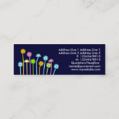 Carte De Visite Mini Fleurs joyeuses (bleu marine) (Dos)