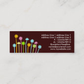 Carte De Visite Mini Fleurs joyeuses (Brown foncé) (Dos)