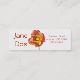 Carte De Visite Mini Fleurs oranges