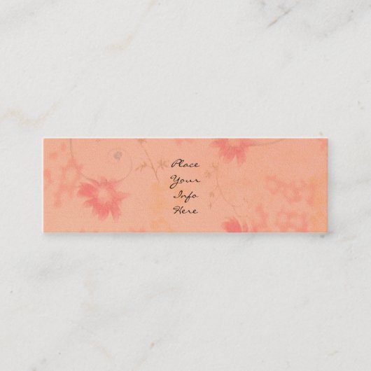 Carte De Visite Mini Fleurs roses fanées (Devant)