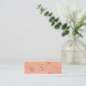 Carte De Visite Mini Fleurs roses fanées (Debout devant)