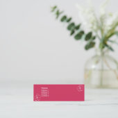 Carte De Visite Mini Fleurs roses - maigres (Debout devant)