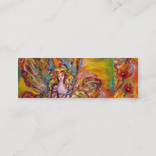 Carte De Visite Mini FLEURS SUR L'imaginaire ROSE IRIS (Dos)