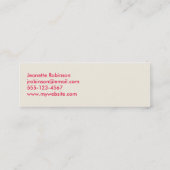 Carte De Visite Mini Flirt card rouge bleu smooch émoticône message tex (Dos)