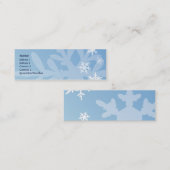Carte De Visite Mini Flocons de neige - maigres (Devant / Derrière)