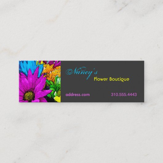 Carte De Visite Mini Floral (Devant)