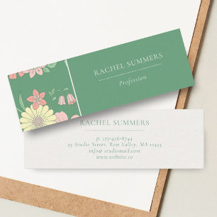 Carte De Visite Mini Floral Boho moderne coloré
