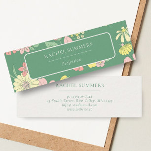 Carte De Visite Mini Floral Boho moderne coloré