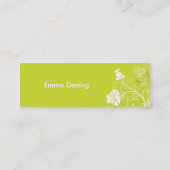 Carte De Visite Mini Floral élégant (Dos)