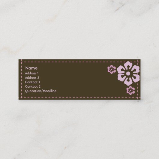 Carte De Visite Mini Floral - maigre (Devant)