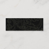 Carte De Visite Mini Floral noir - maigre (Dos)
