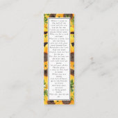 Carte De Visite Mini Floral Photo Funeral Poem Signet (Dos)