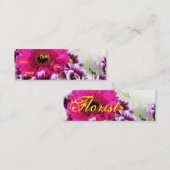 Carte De Visite Mini Floriste - Bouquet pourpre II (Devant / Derrière)