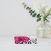 Carte De Visite Mini Floriste - Bouquet pourpre II (Debout devant)