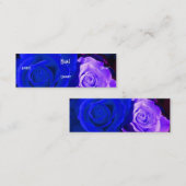 Carte De Visite Mini Floriste - Rose bleu violet (Devant / Derrière)