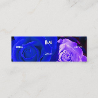 Carte De Visite Mini Floriste - Rose bleu violet