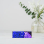 Carte De Visite Mini Floriste - Rose bleu violet (Debout devant)