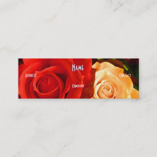 Carte De Visite Mini Floriste - Rouge Jaune Bleu Violet Rose