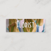 Carte De Visite Mini Floriste - Tulipes beiges (Dos)